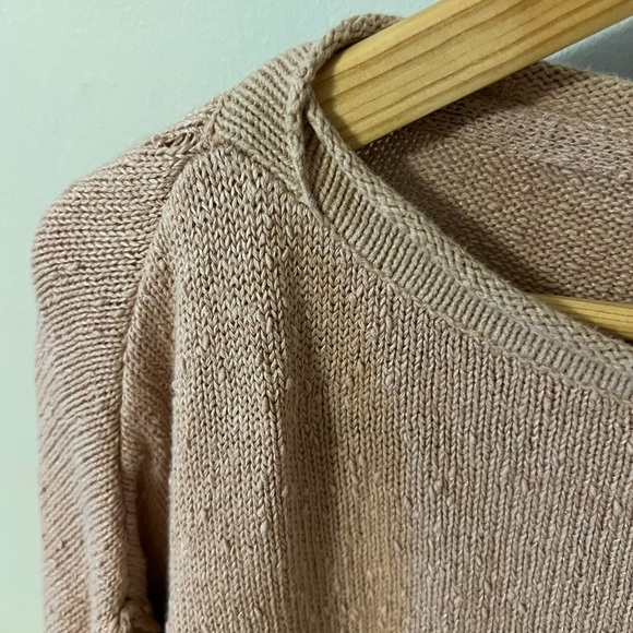 Free People Prism Distressed Sweater Size Small Peach - Picture 5 of 9